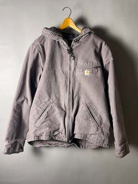 Carhartt Womens XL Sherpa Lined Hooded Canvas Jacket